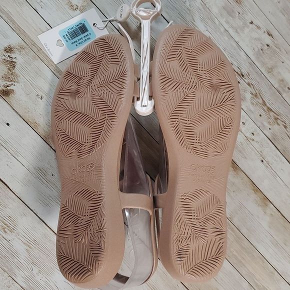NEW Oka B Norah Sandals Jeweled in‎ Chai Beige Color Size 9 - Picture 7 of 8